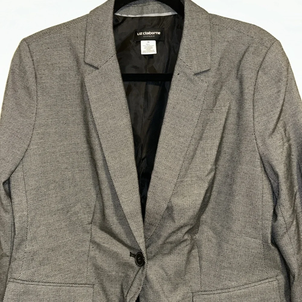 Liz Claiborne Size 10 Career Suit Jacket Polyester Rayon Spandex Blend